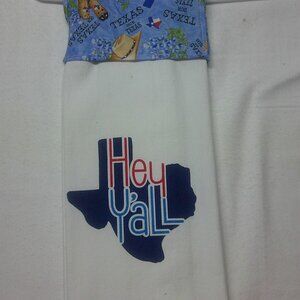Texas Hey Y'all Hanging Kitchen Towel set of  Full Towel Cotton